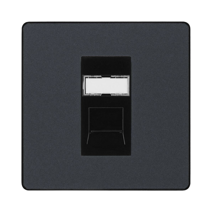 BG Evolve Matt Grey RJ45 Cat6 Data Outlet PCDMGRJ4516B