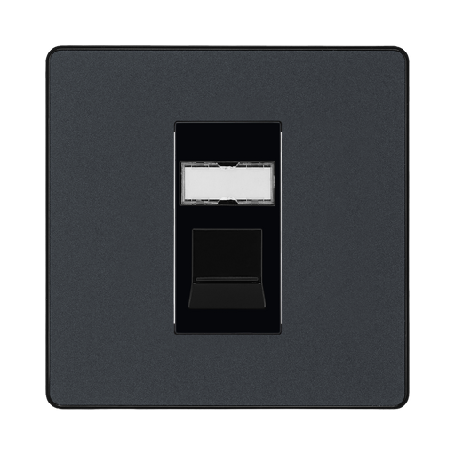 BG Evolve Matt Grey RJ45 Cat5E Data Outlet PCDMGRJ451B