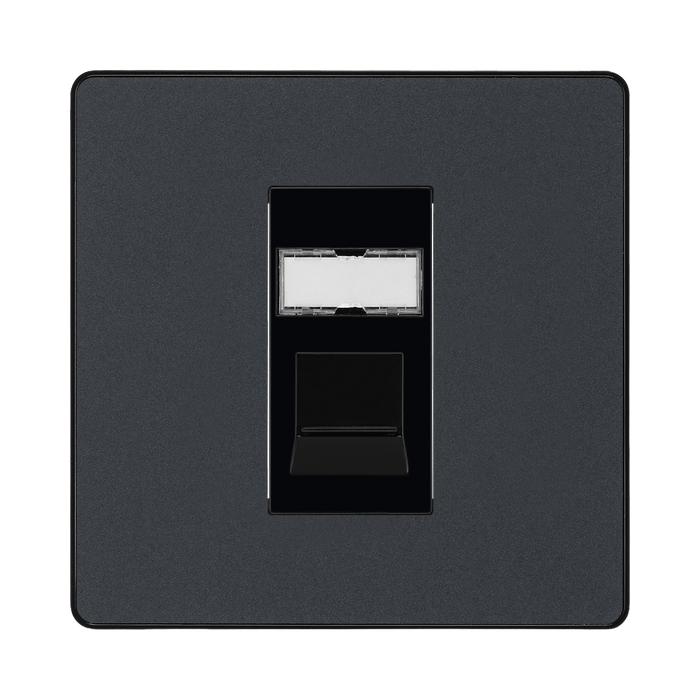 BG Evolve Matt Grey RJ45 Cat5E Data Outlet PCDMGRJ451B