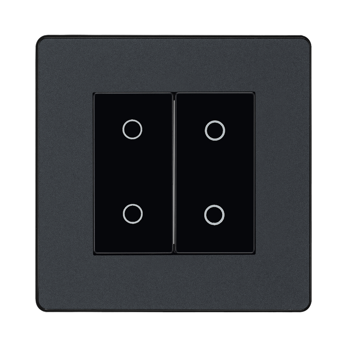 BG Evolve Matt Grey 2G Master Touch Dimmer Switch PCDMGTDM2B
