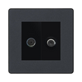 BG Evolve Matt Grey TV & Satellite Socket PCDMGTVSATB