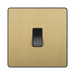 Side view of BG Evolve Satin Brass 1G 2W Light Switch