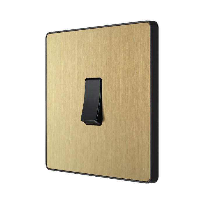 Rear view of BG Evolve Satin Brass 1G 2W Light Switch