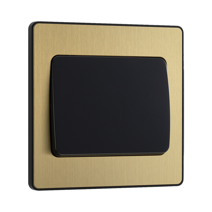 BG Evolve Satin Brass 1G 2W Wide Rocker Light Switch PCDSB12WB