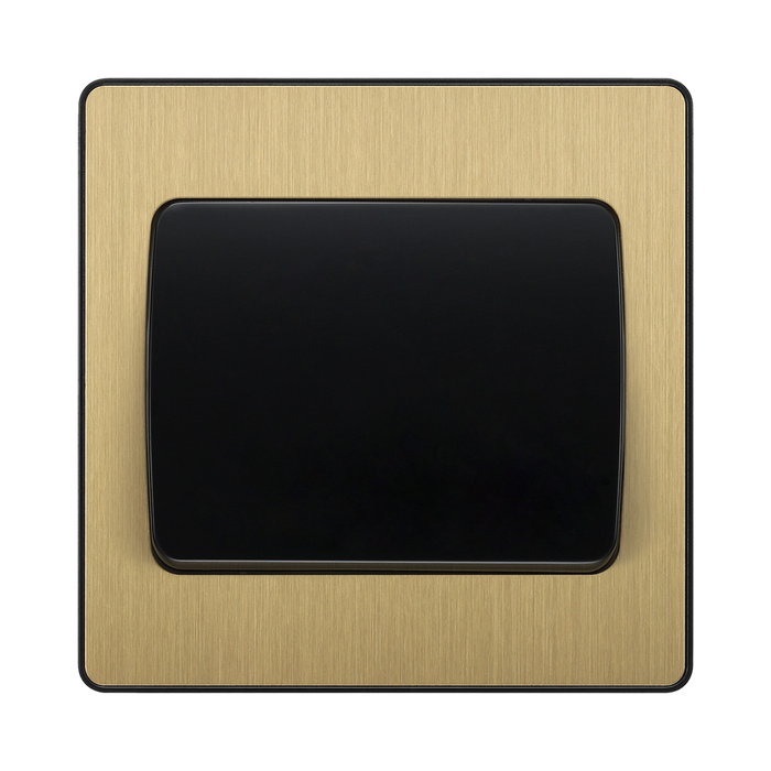 BG Evolve Satin Brass 1G 2W Wide Rocker Light Switch PCDSB12WB