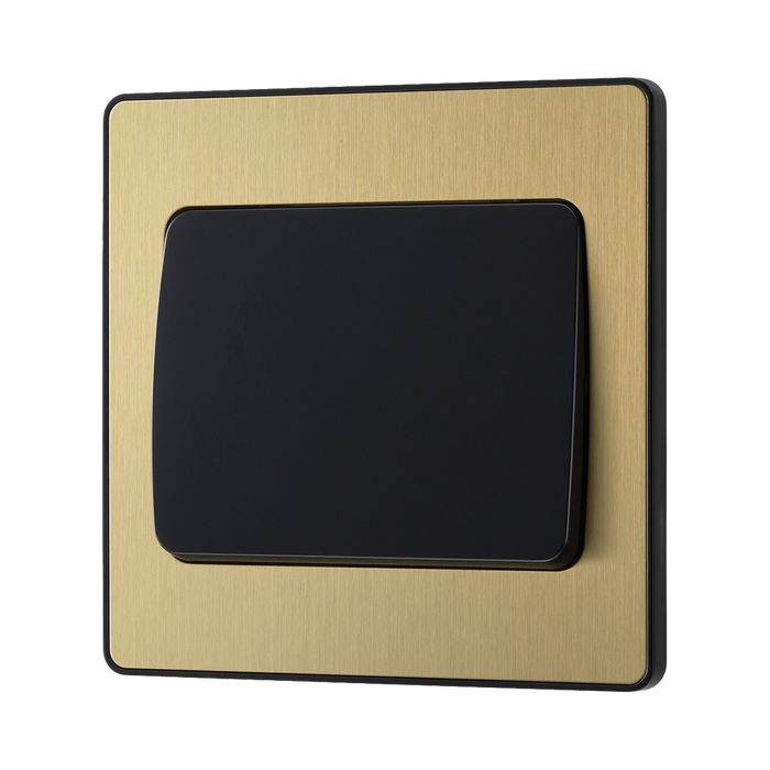 BG Evolve Satin Brass 1G 2W Wide Rocker Light Switch PCDSB12WB