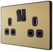 BG Evolve Satin Brass 13A Double Socket 10 Pack PCDSB22B - view 3
