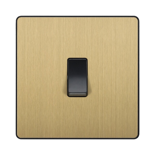 BG Evolve Satin Brass 20A Double Pole Switch PCDSB30B