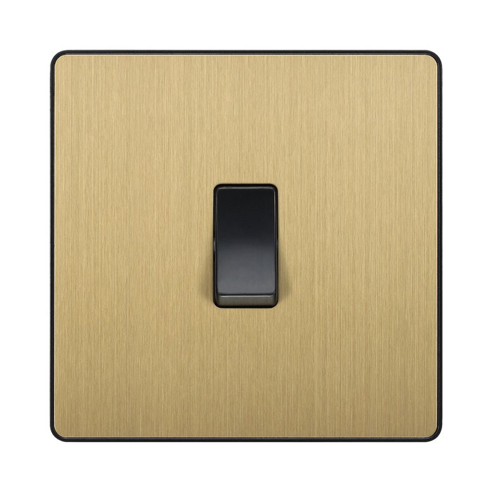 BG Evolve Satin Brass 20A Double Pole Switch PCDSB30B
