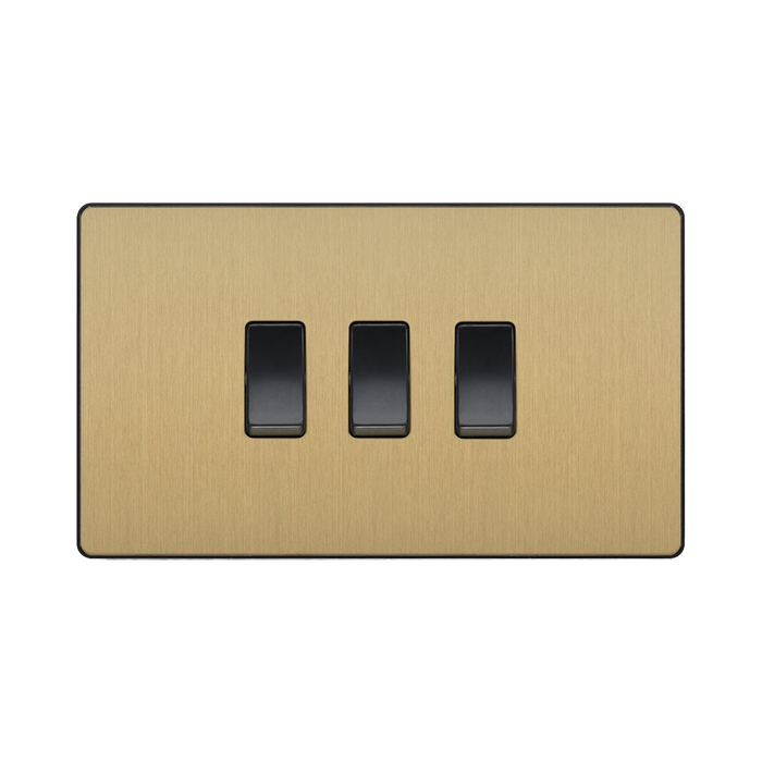 BG Evolve Satin Brass 3G Intermediate Combination Switch
