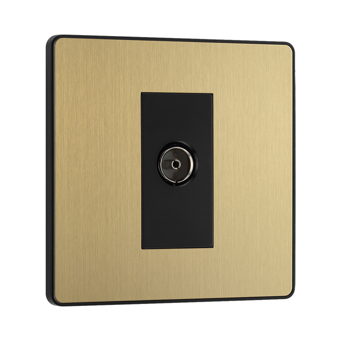 BG Evolve Satin Brass Co-axial Socket PCDSB60B