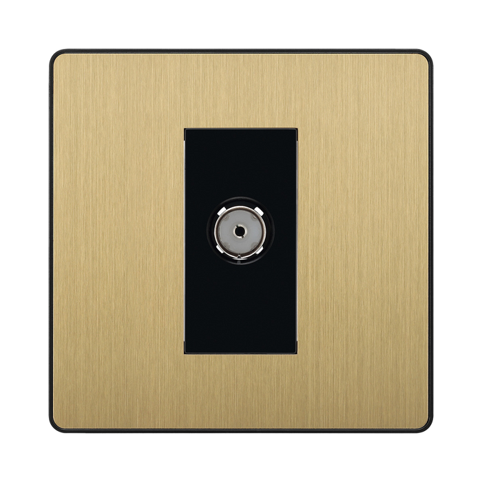 BG Evolve Satin Brass Co-axial Socket PCDSB60B