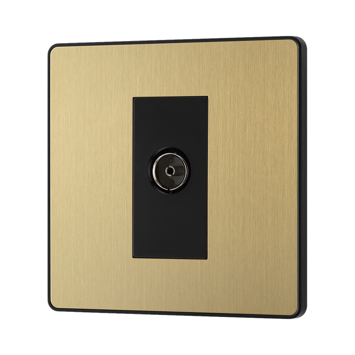 BG Evolve Satin Brass Co-axial Socket PCDSB60B
