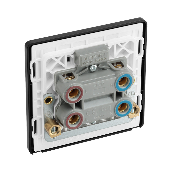 BG Evolve Satin Brass 45A double pole switch with LED PCDSB74B