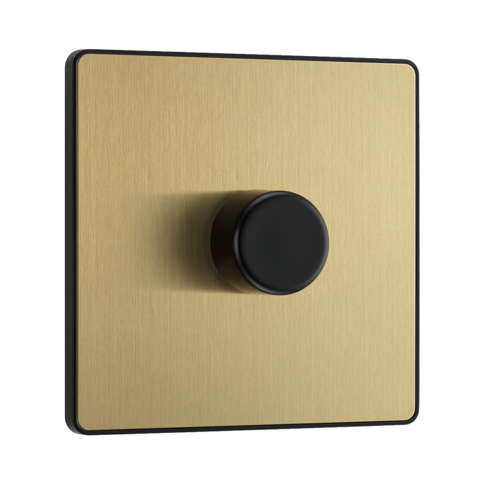 BG Evolve Satin Brass 1G Dimmer Switch PCDSB81B