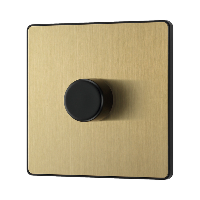 BG Evolve Satin Brass 1G Dimmer Switch PCDSB81B