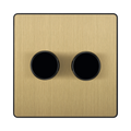 BG Evolve Satin Brass 2G Dimmer Switch PCDSB82B