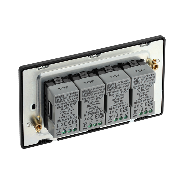 BG Evolve Satin Brass 4G Dimmer Switch PCDSB84B