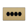 BG Evolve Satin Brass 4G Dimmer Switch PCDSB84B