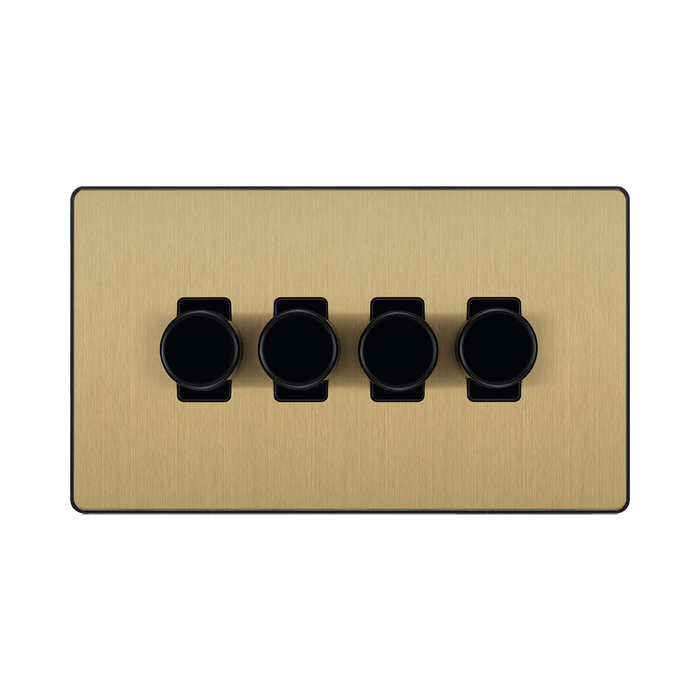 BG Evolve Satin Brass 4G Dimmer Switch PCDSB84B