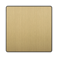 Front view of BG Evolve Satin Brass Single Blank Plate
