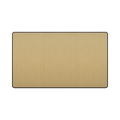 Front view of BG Evolve Satin Brass Double Blank Plate