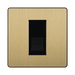 Front view of BG Evolve Satin Brass Master Telephone Socket
