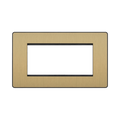 BG Evolve Satin Brass 4G Euro Module Plate PCDSBEMR4B