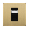 BG Evolve Satin Brass RJ45 Cat6 Data Outlet PCDSBRJ4516B