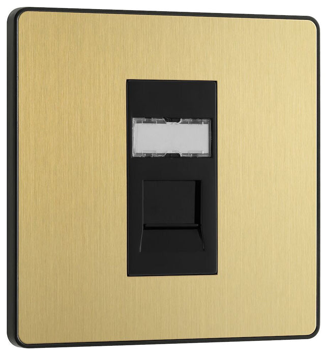 BG Evolve Satin Brass RJ45 Cat6 Data Outlet PCDSBRJ4516B - view 2