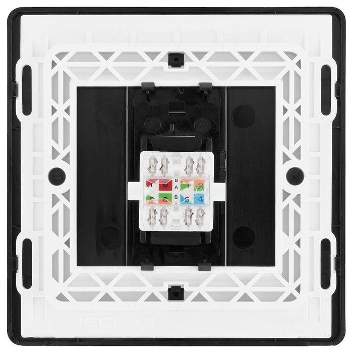 BG Evolve Satin Brass RJ45 Cat6 Data Outlet PCDSBRJ4516B - view 4
