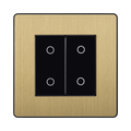 BG Evolve Satin Brass 2G Master Touch Dimmer Switch PCDSBTDM2B
