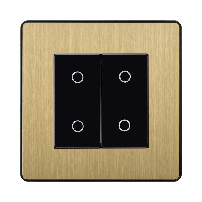 BG Evolve Satin Brass 2G Master Touch Dimmer Switch PCDSBTDM2B