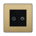 BG Evolve Satin Brass TV & Satellite Socket PCDSBTVSATB