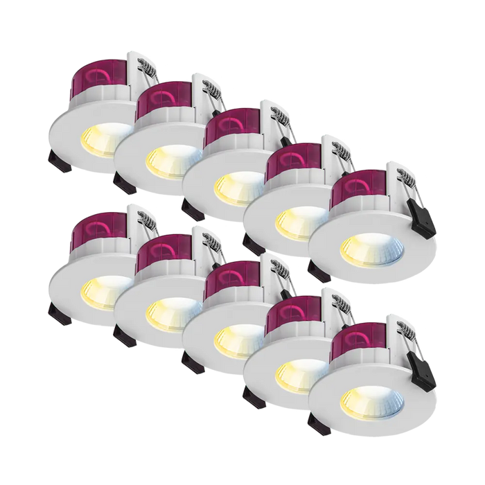 Luceco FType Elite Flat Fire Rated Downlight Colour Selectable 10 Pack PTF6WCCT/10