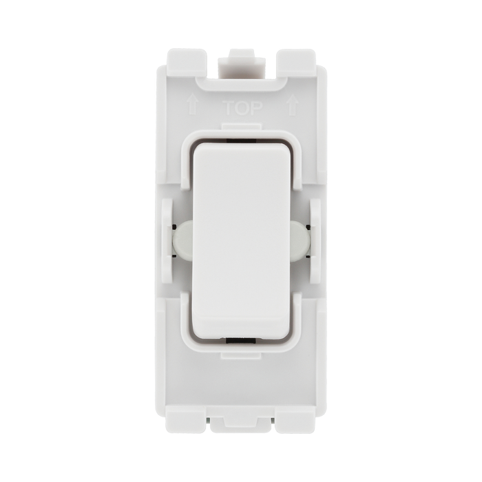 BG White Moulded PVC 20A 2 Way Single Pole Centre Off Grid Module R12C – product view 1
