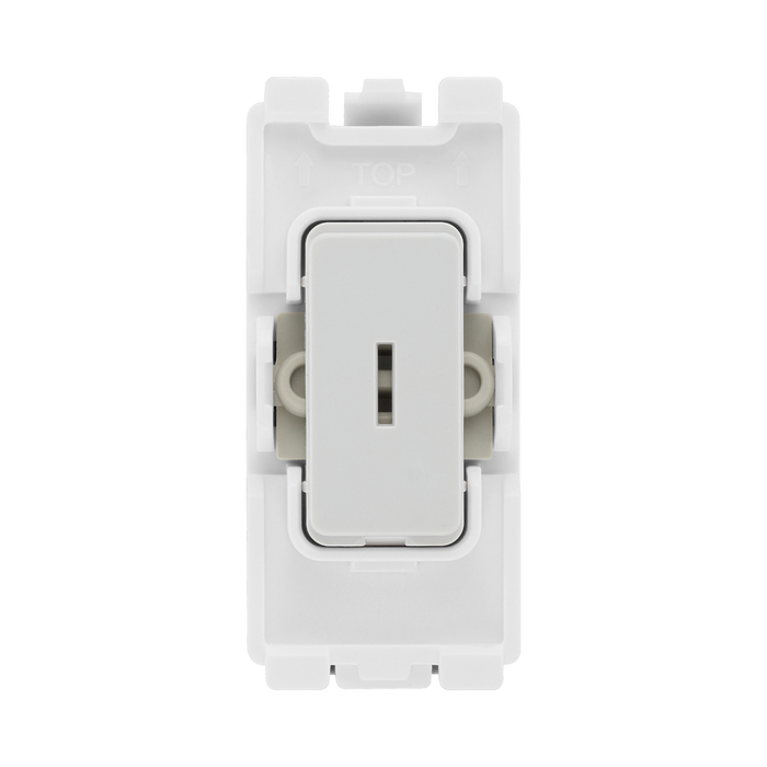 BG White Moulded PVC 20A 2 Way Key Grid Module R12KY – product view 1