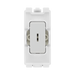 BG White Moulded PVC 20A 2 Way Key Grid Module R12KY – product view 1