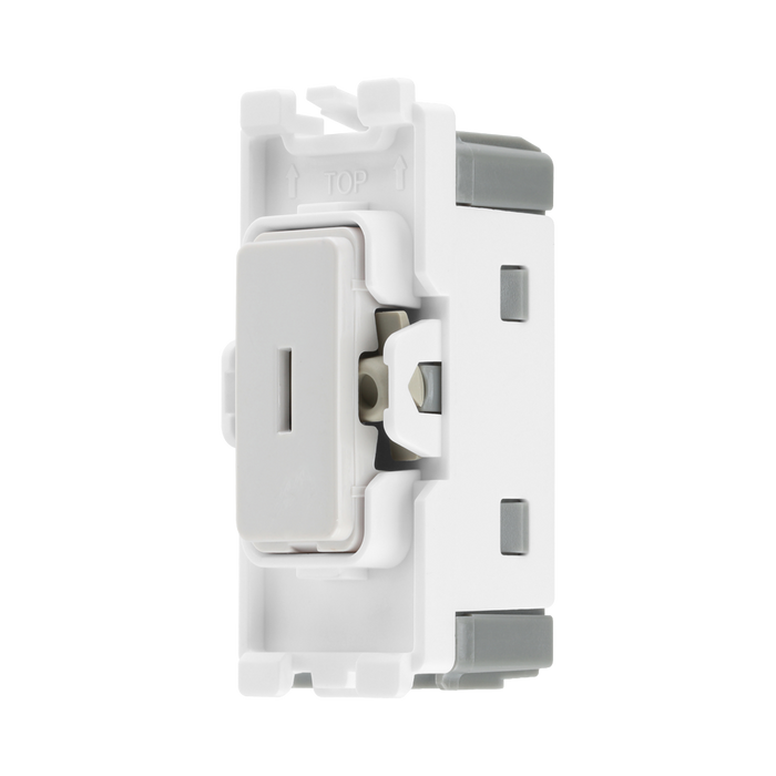 BG White Moulded PVC 20A 2 Way Key Grid Module R12KY – product view 2