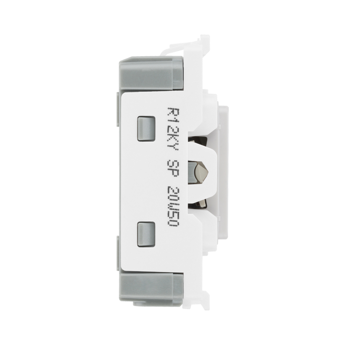BG White Moulded PVC 20A 2 Way Key Grid Module R12KY – product view 4