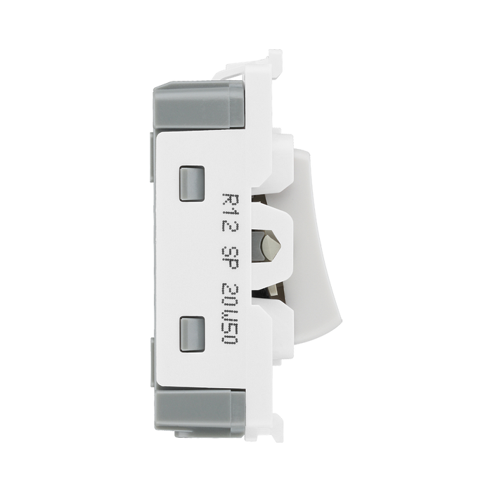 BG White Moulded PVC 20A 2 Way Grid Module R12 – product view 4