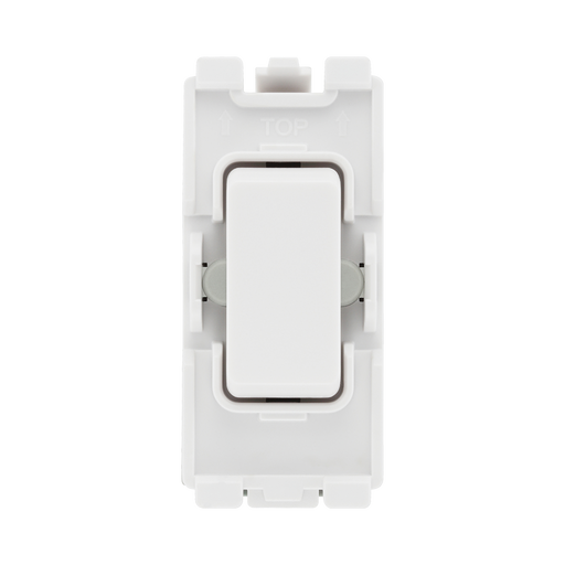 BG White Moulded PVC 20A SP Centre off Retractive Grid Module R14C – product view 1