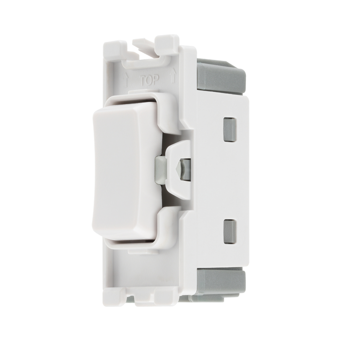 BG White Moulded PVC 20A SP Centre off Retractive Grid Module R14C – product view 2