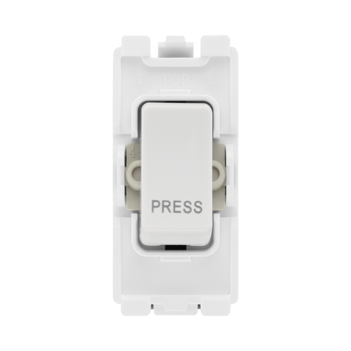 BG White Moulded PVC 20A Retractive Grid Module R14 – product view 1