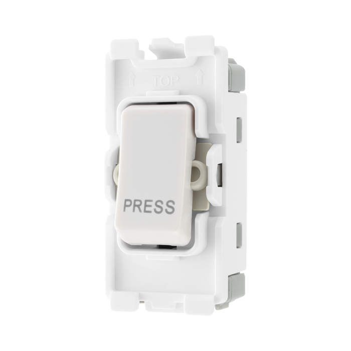 BG White Moulded PVC 20A Retractive Grid Module R14 – product view 2