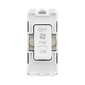 BG White Moulded PVC 10A Fan Isolator Grid Module R15 – product view 1