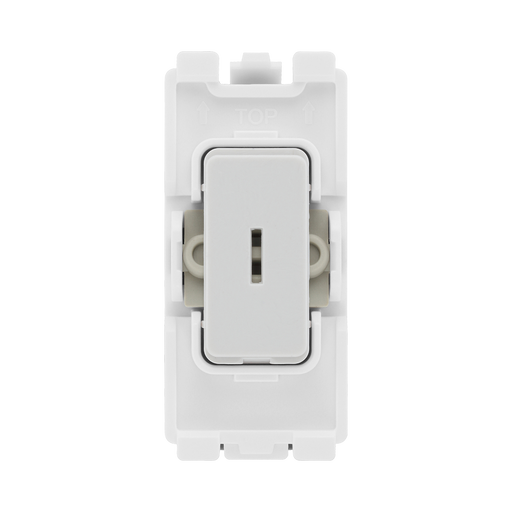 BG White Moulded PVC 20A Double Pole Grid Key Switch R30KY – product view 1