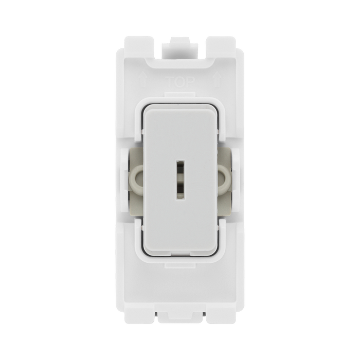 BG White Moulded PVC 20A Double Pole Grid Key Switch R30KY – product view 1