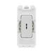 BG White Moulded PVC 20A Double Pole Grid Key Switch R30KY – product view 1
