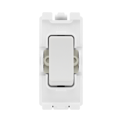 BG White Moulded PVC 20A Double Pole Grid Module R30 – product view 1